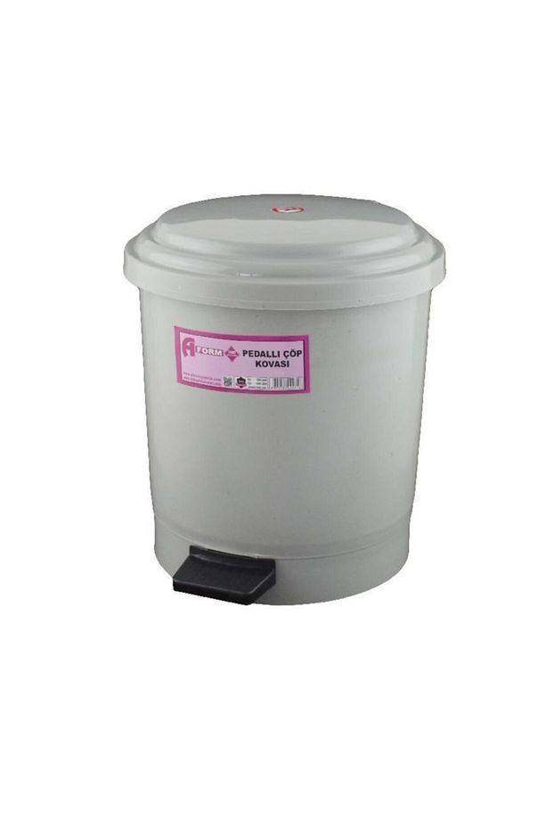 Pedallı Çöp Kovası Gri 10lt No:2 A Form - 1