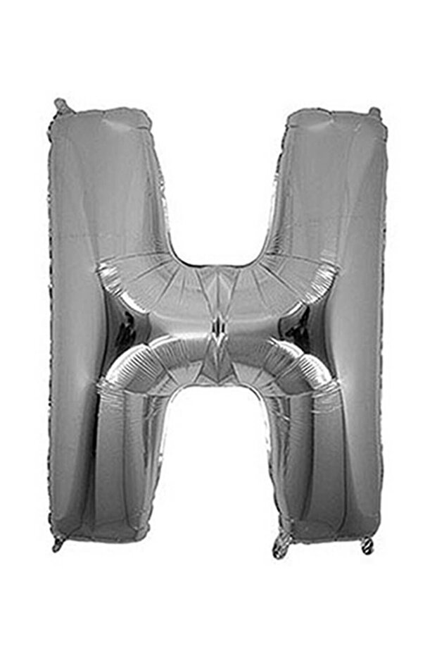 Letter H Silver Foil Balloon Letter Balloon 100 Cm Giant Size