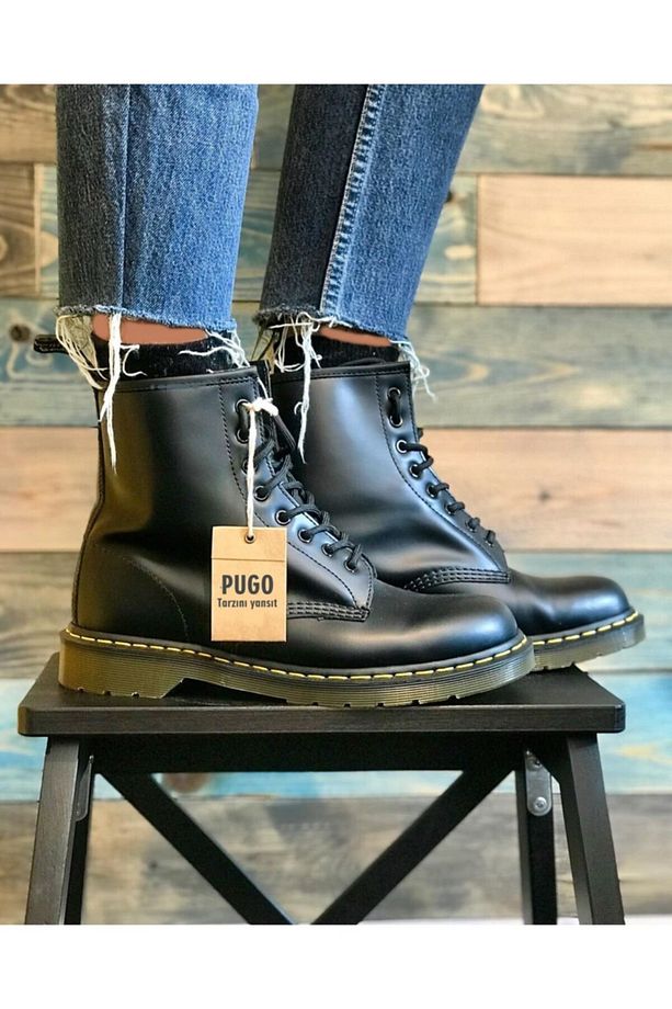 Unisex Siyah Bot - 4