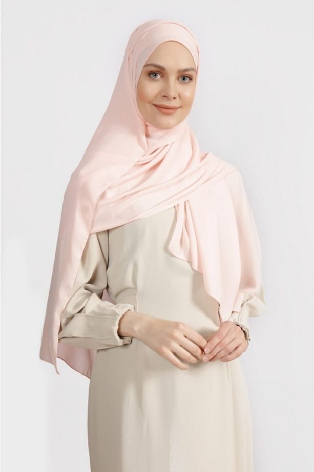 Krep Şifon Şal Soft Somon - 1