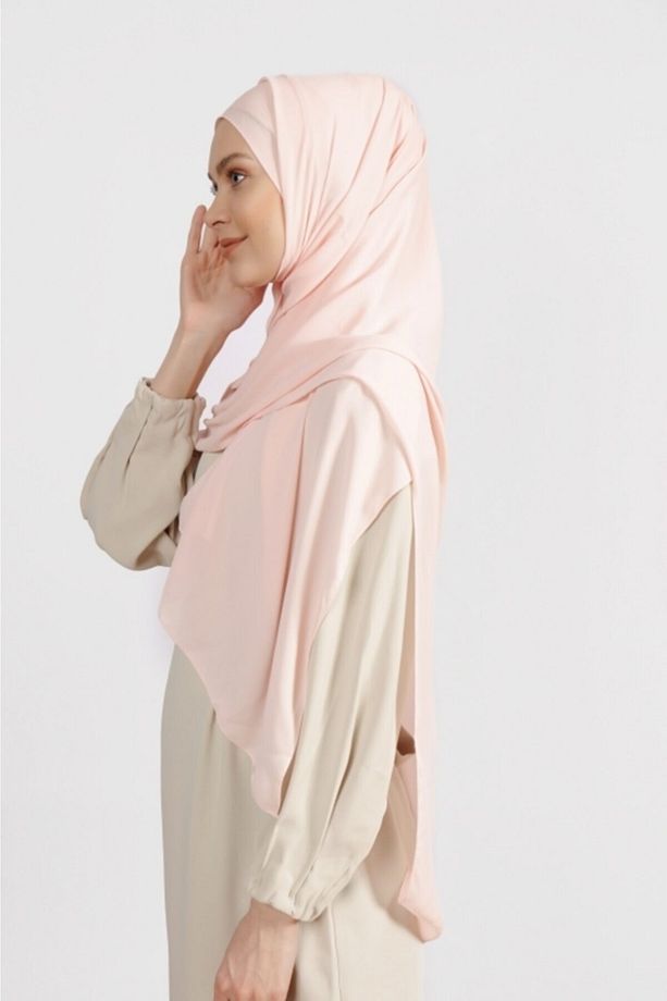 Krep Şifon Şal Soft Somon - 3