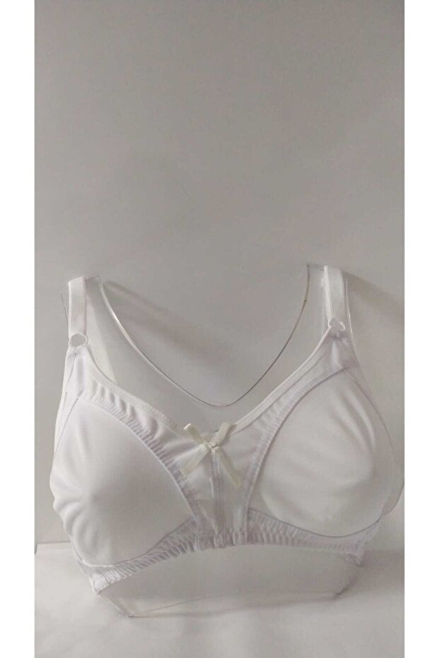 Women's White Jersey Gathering Cotton Inside Perfect Gathering Bra