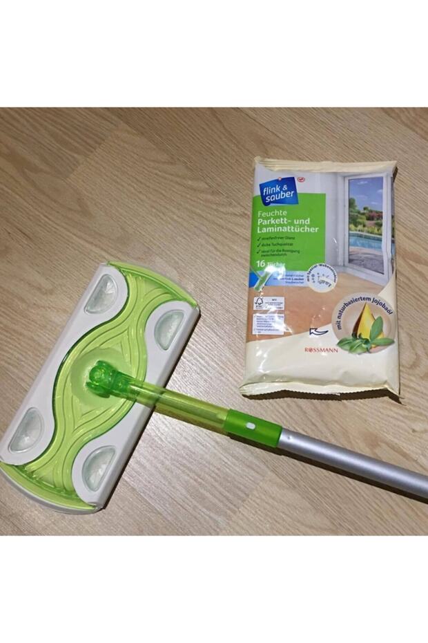 Flink & Sauber Mob Seti + F&s Jojoba Yağı Özlü Islak Yer Bezi + Domol Çok Amaçlı Islak Temizlik Bezi - 4