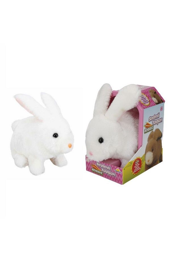 Hareketli Ve Sesli Oyuncak Sevimli Peluş Tavşan Robbie - 1