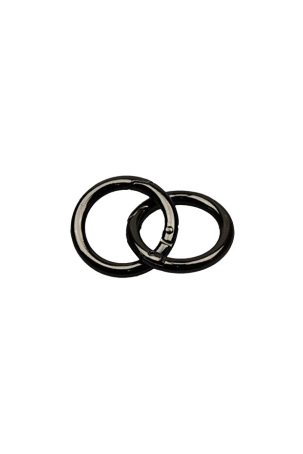 Spring Bag Ring Mechanized Ring 2.7 Cm - 10 Pieces Black