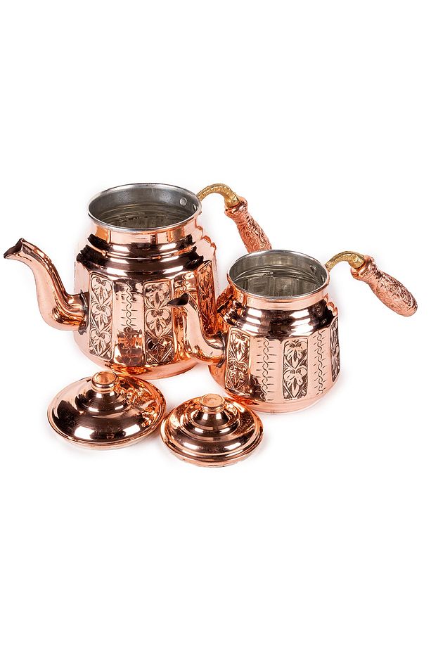 Dilimli Bakır Çaydanlık - 2