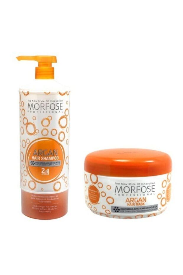Argan Şampuan 1000ml + Argan Saç Maskesi 500ml - 1