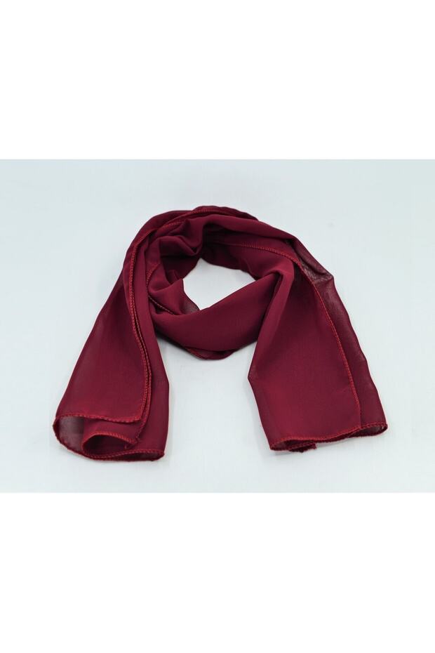Bordo Şifon Fular