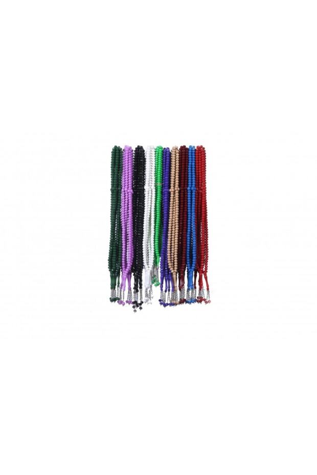 مسبحة كريستال - 8 مم، ألوان متنوعة، 20 حبة