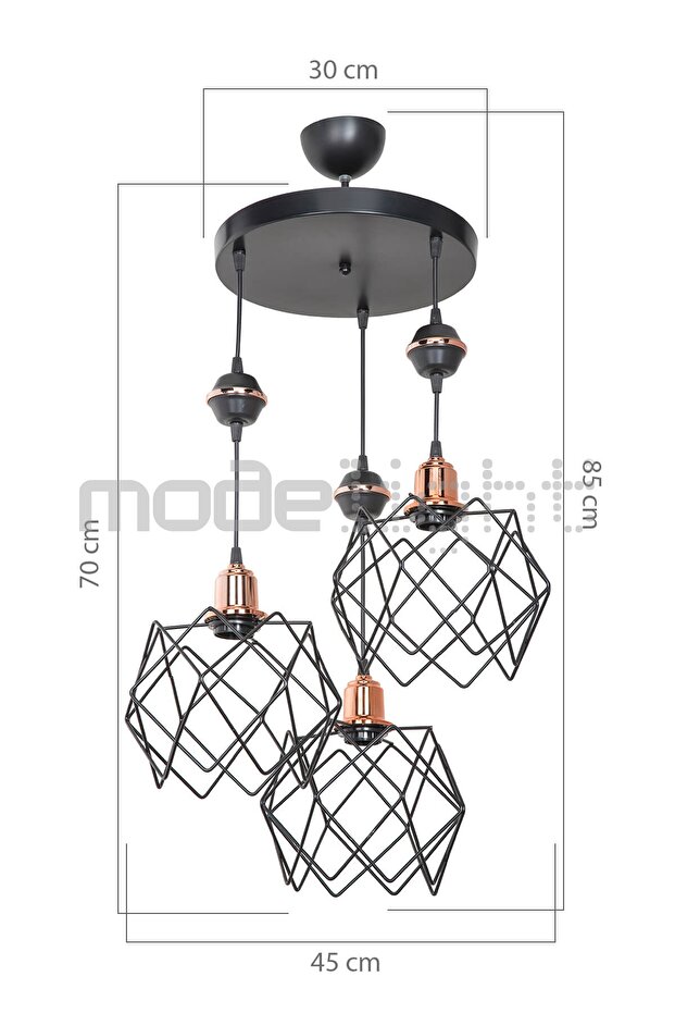 Akses Karo / Küre 3lü Koza Avize - 4