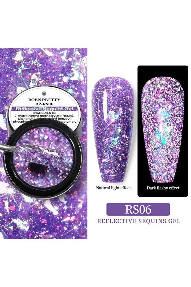 Reflectıve Squıns Gel (reflektörlü Simli Pullu ) 5 Ml - 1