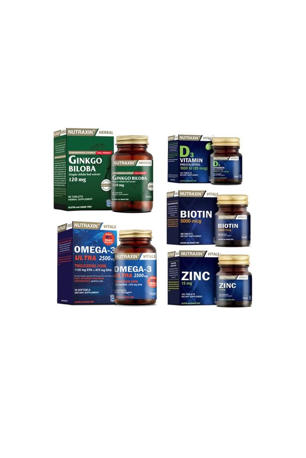 GinkgoBilobaandOmega3UltraCapsule - Biotin, Vitamin D3 and Zinc Tablets