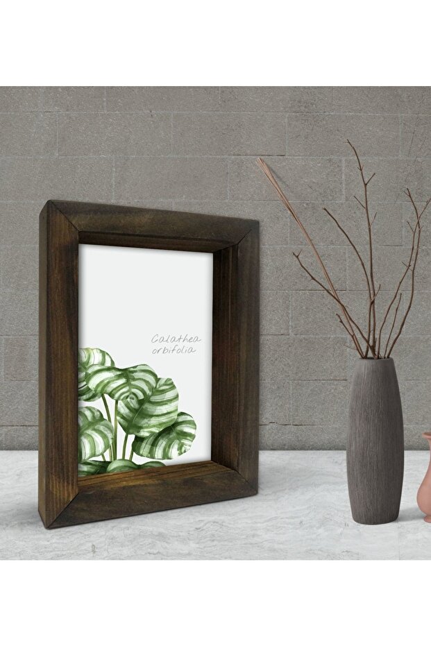 هدية ديكور إطار خشبي صلب طبيعي 15x20 سم-2
