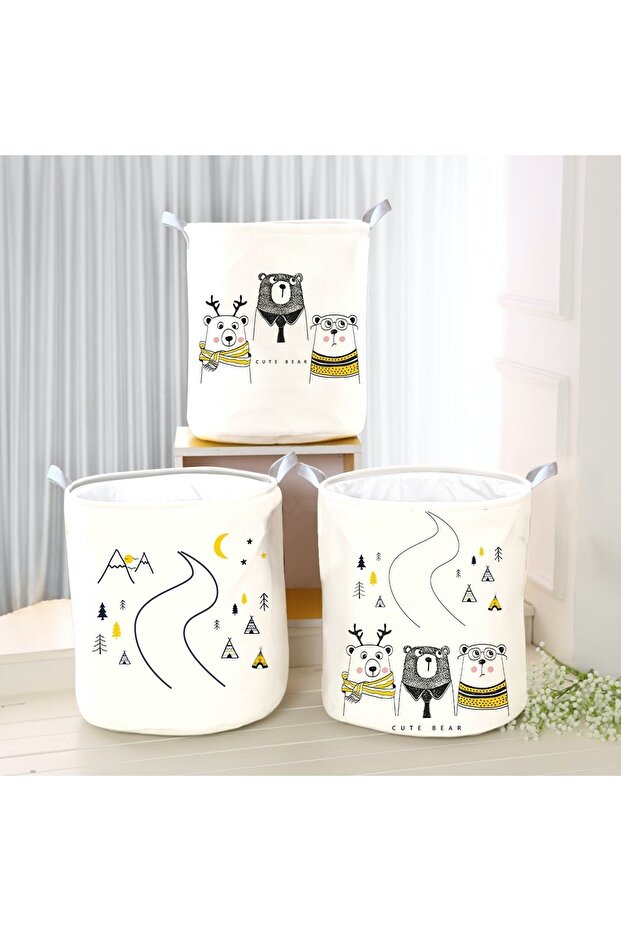 Foldable Felt Multi-Purpose Toy Storage Box Dirty Laundry Picnic Basket