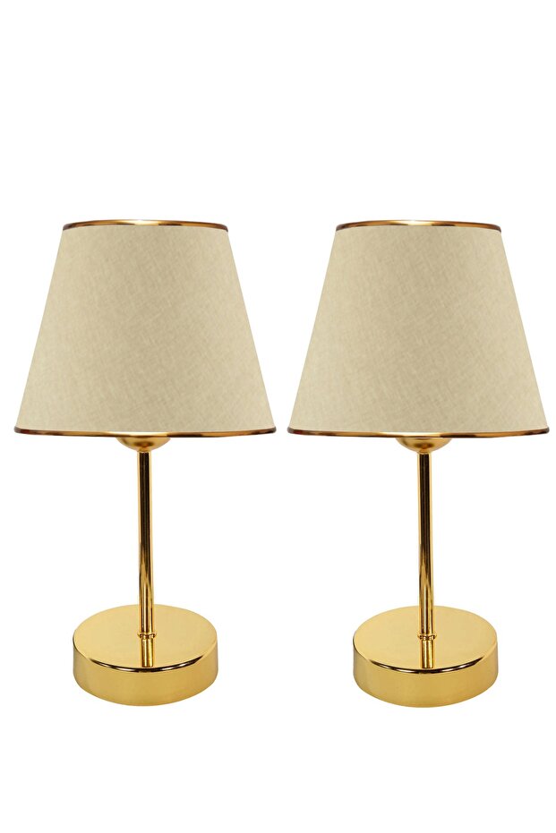 Class 2'li Metal Abajur Krem - 1