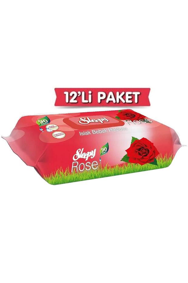 Gül Kokulu Islak Havlu 90 Yaprak X 12 Adet - 1