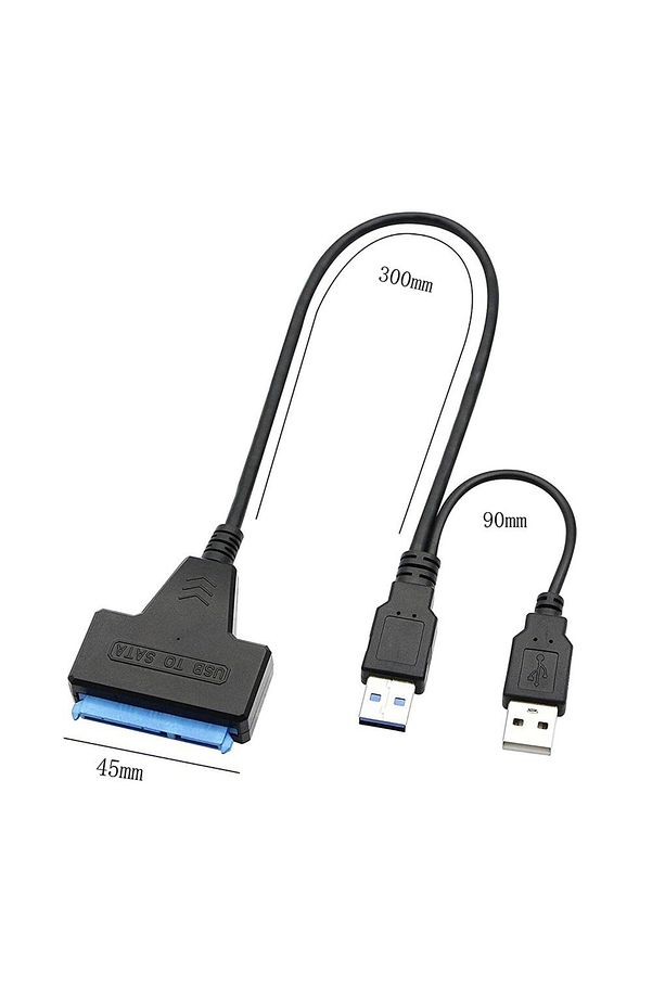 Usb 3.0 - Sata Dönüştürücü Kablo|2.5"/3.5" Hdd, Ssd, Cd/dvd-rom Adaptör|yüksek Hızlı Veri Aktarımı - 7
