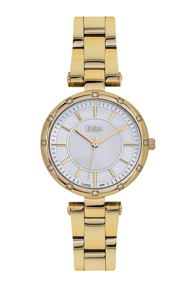 Gold Color Steel Cord Stylish Women's Wristwatch (WITH 24 MONTHS WARRANTY) Lc06474.130