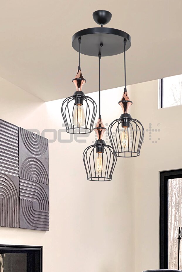 Akses Küre / Karo 3lü Lena Avize - 1