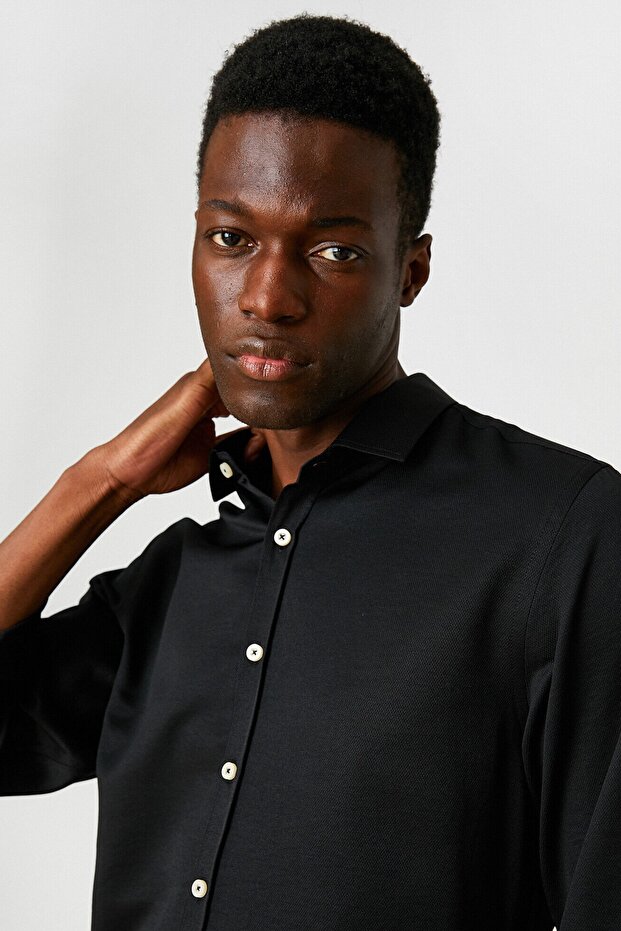 Men's Black Shirt 2SAM60118HW