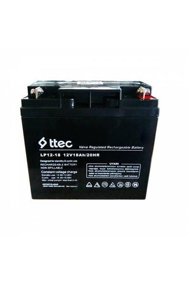 Base 12v Volt 18ah Amper Bakımsız Kuru Akü - 1