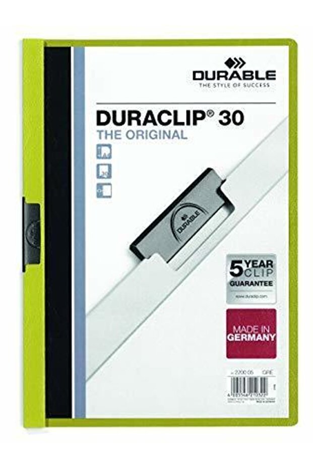 Duraclıp أصلي سعة 30 ورقة باللون الأخضر