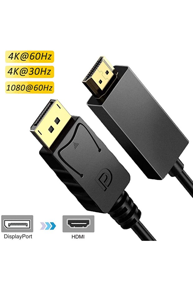 4k Displayport Hdmi Cable 1.8 Meter 4k Display Hdmi Cable