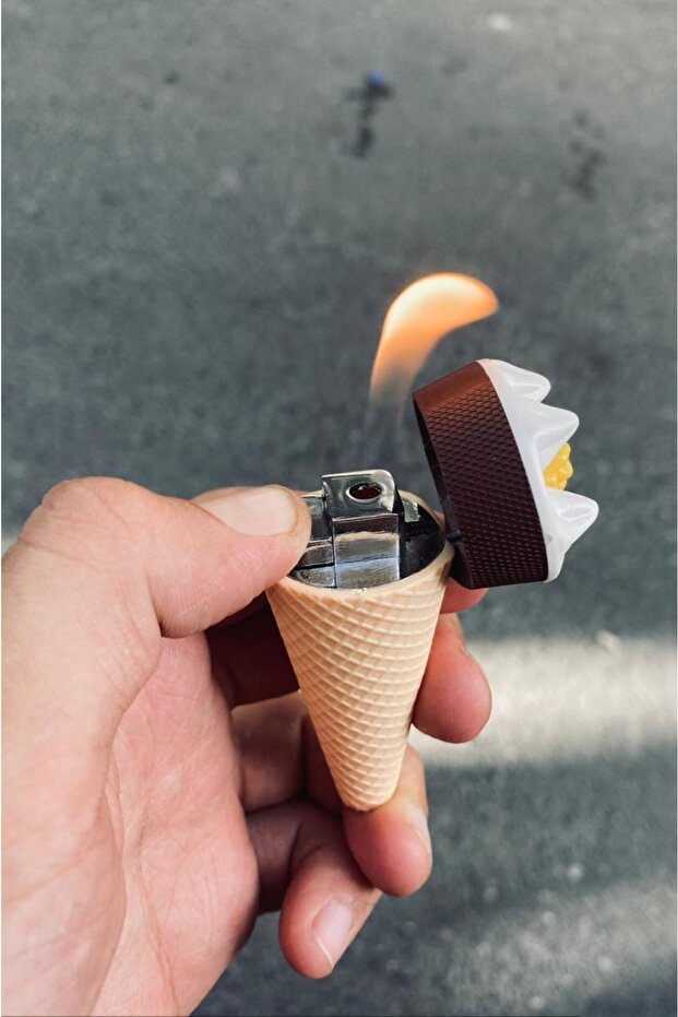 Külah Dondurma Çakmak Açık Kahve - 3