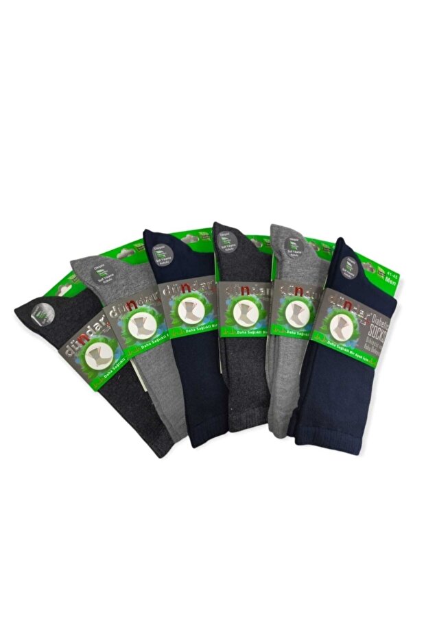 6 Pack Bamboo Elastic Candy Socks Seamless Men's Diabetes Socks for Healthy Feet