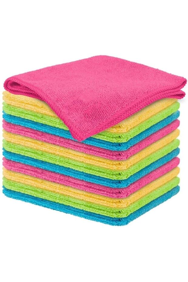 12 Pack Microfiber Cloth Micro Fiber Cleaning Cloth 30 X 30 cm
