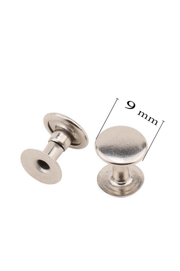 9 Mm Perçin, Tek Taraf Rivet, Toruk 33,5 No 100adet (leathercraft, Deri Hobi) Altın - 2