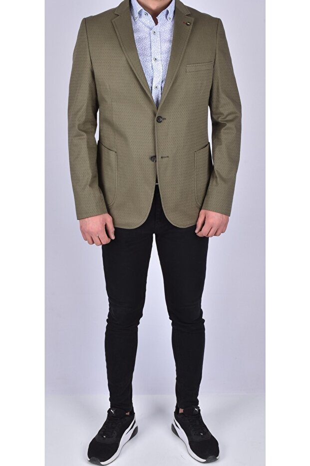 EC-2001-697 سترة Slimfit/كاكي/46