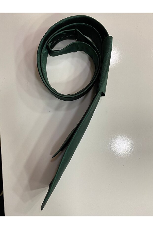 Cravata verde satinata - 1