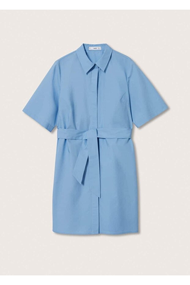 Pamuklu Gömlek Elbise - 3