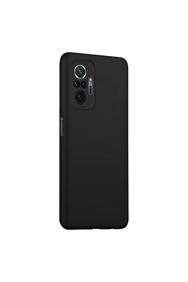 Matte Silicone Xiaomi Redmi Note 10 Pro Max Kılıf Siyah - 2