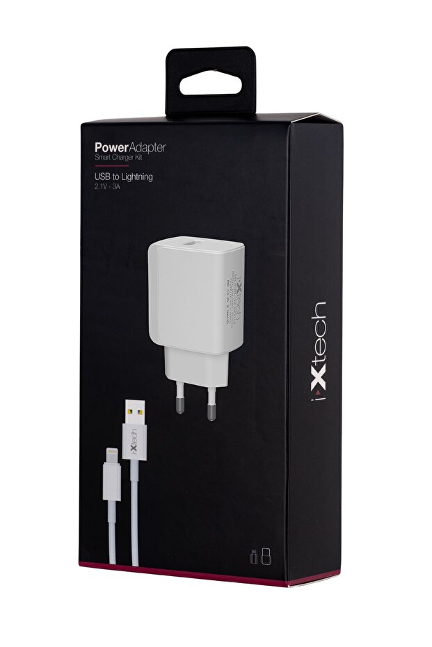 Usb To Lightning Kablo Seyahat Hızlı Şarj Adaptör Seti - 5