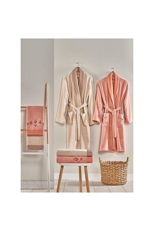 Pure Cotton Double Family Set -Craft Coral Beige
