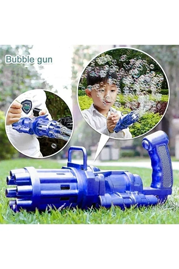 Pilli Köpüklü Oyuncak Köpük Makinesi Tabancası Bubble Machine +baloncuk Likitli - 1