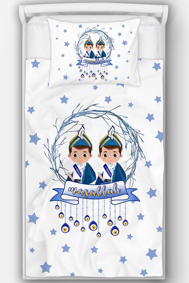 Sünnet Yatak Örtüsü Iki Kardeş Çift Kişilik - 1