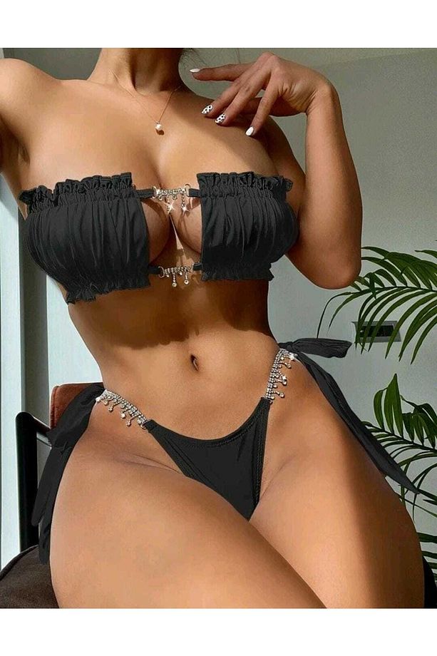 Taşlı Bikini Set - 5