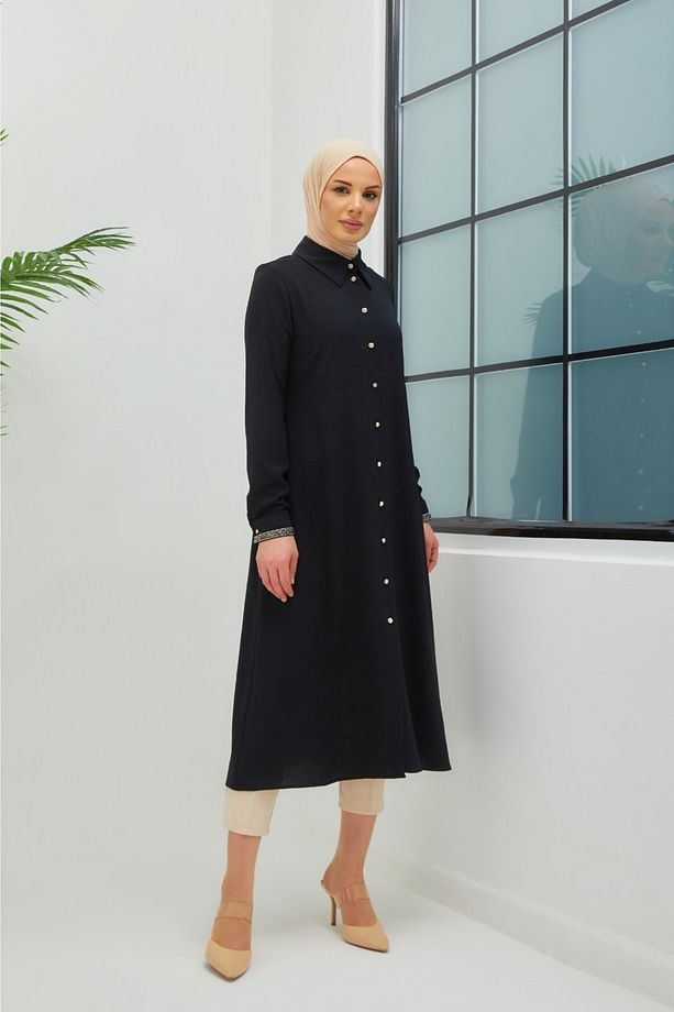 Kolu Taş Detaylı Tunik - 7