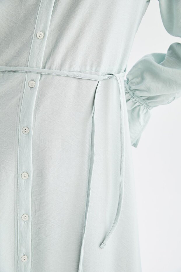 Šaty Regular Fit s polovičním rolákem, maxi šaty s dlouhým rukávem - 7