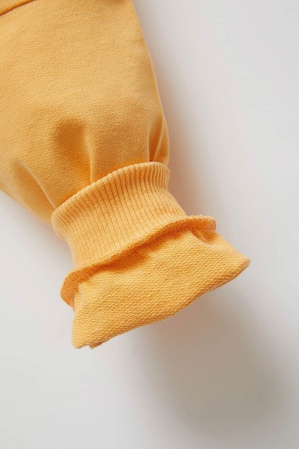 Kız Bebek Regular Fit Bisiklet Yaka Uzun Kollu Ince Kumaş 2'li Knitted Set - 7