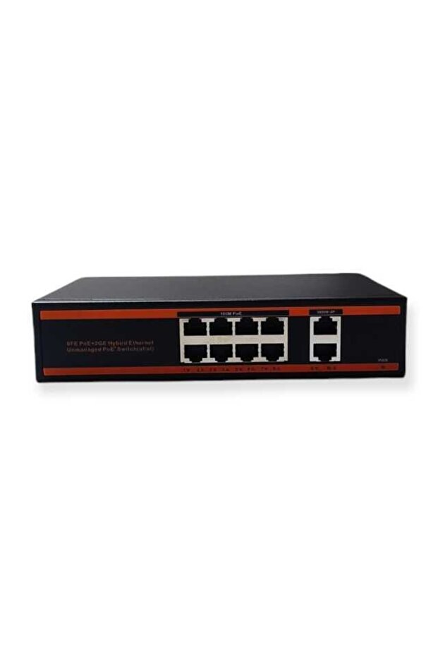 Nd1p802lfg 8 Port Poe 10-100 Mbps 2 Port 10-100 Uplink Switch Hub 125w - 1
