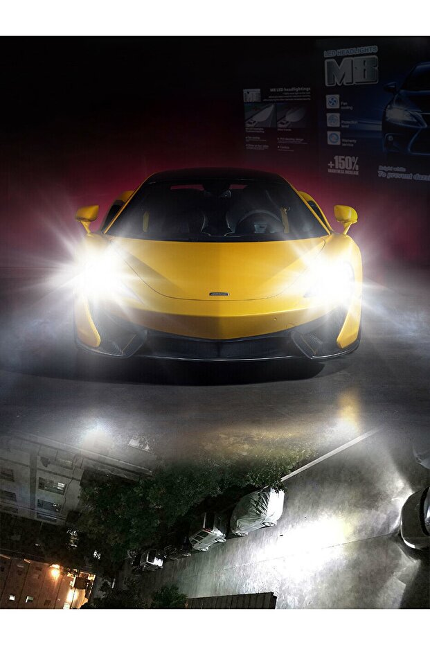 Led 360 M8 H4 Full Power Csp 360° Led Xenon Far Ampulü %100 Canbus 12000lm - 4