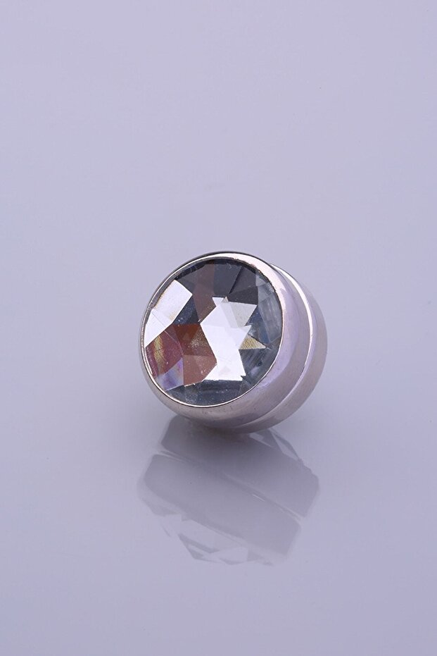 Ice Blue Silver Plated Scarf Magnet
