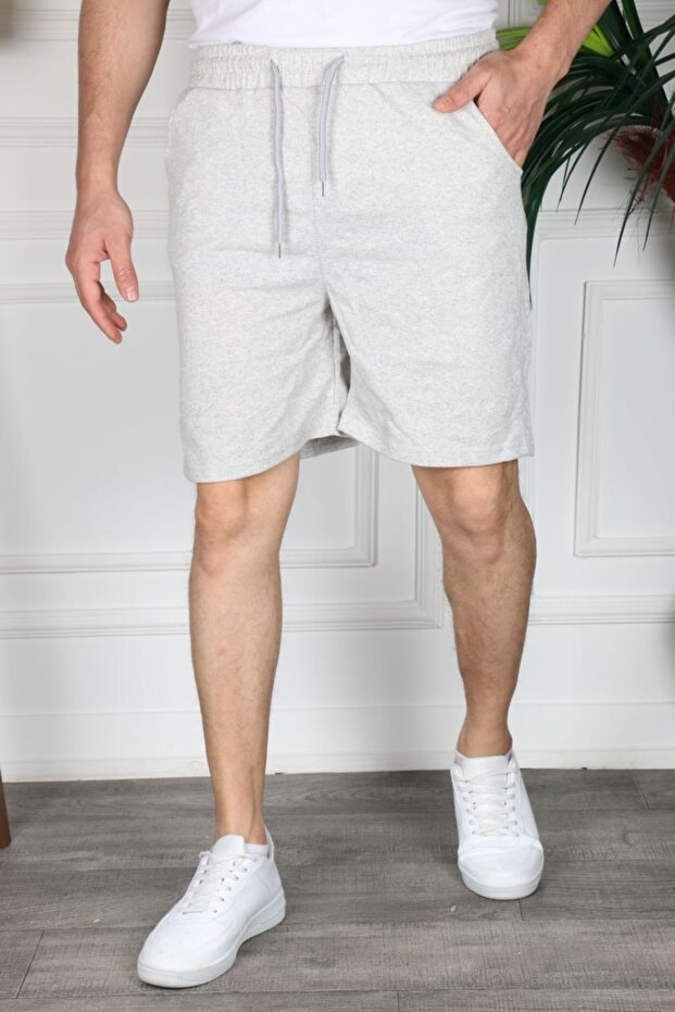 Men's Grey Slim Fit Jersey Shorts