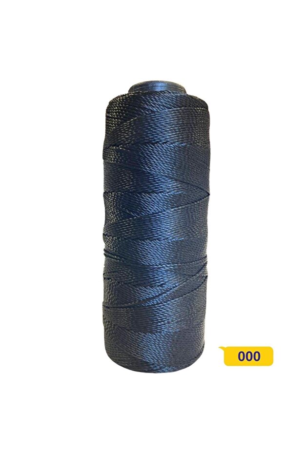 خيط حياكة فلوش بوليستر 12 طبقة 100 جرام أسود - 1