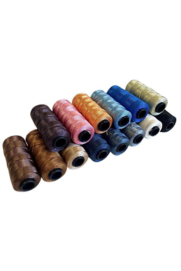 خيط حياكة فلوش بوليستر 12 طبقة 100 جرام أسود - 3