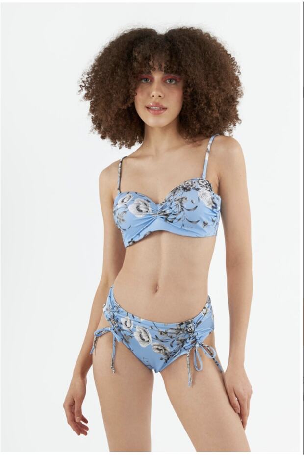 Mavi Botanik Çok Şık Tek Üst Bikini - 1
